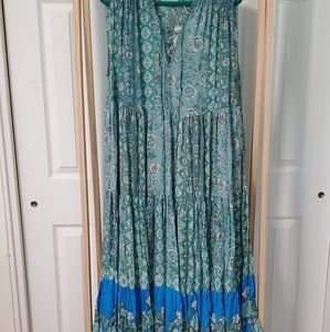 Free People Sleeveless Boho Maxi Dress